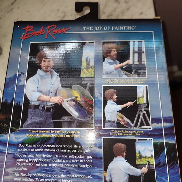 Bob Ross “The Joy of Painting” Collectible Action Figure – NECA, New in Box - Picture 6 of 11